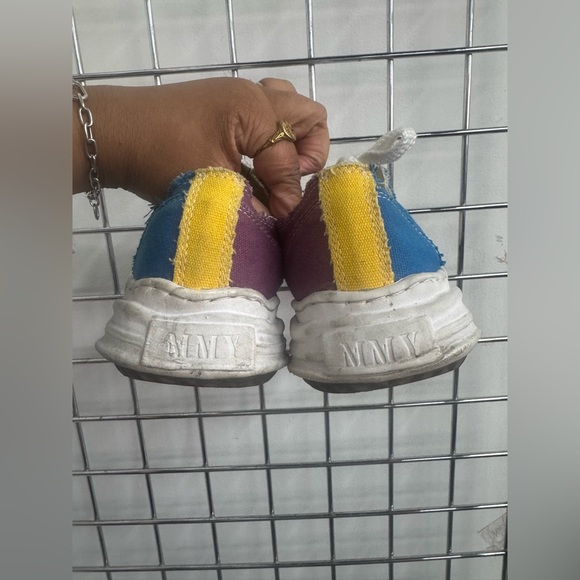 MAISON MIHARA YASUHIRO logo patch sneakers blue and purple size 42 - Picture 8 of 11